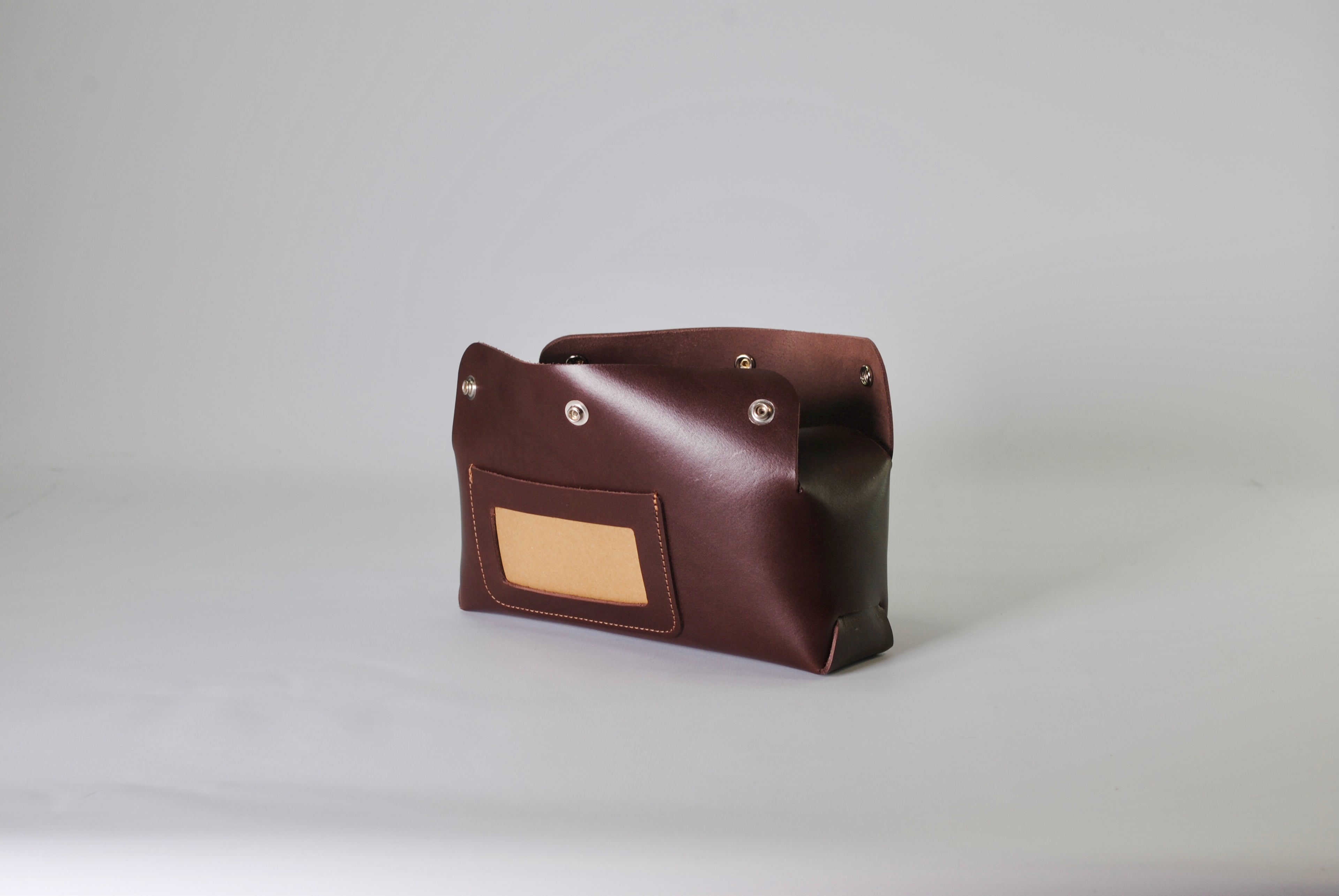 Puffin Pocket leather pouch organiser archive storage handcrafted British