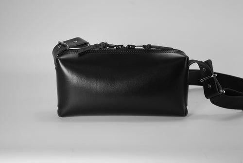 Panther crossbody bag leather organiser carry everywhere everyday storage handcrafted British