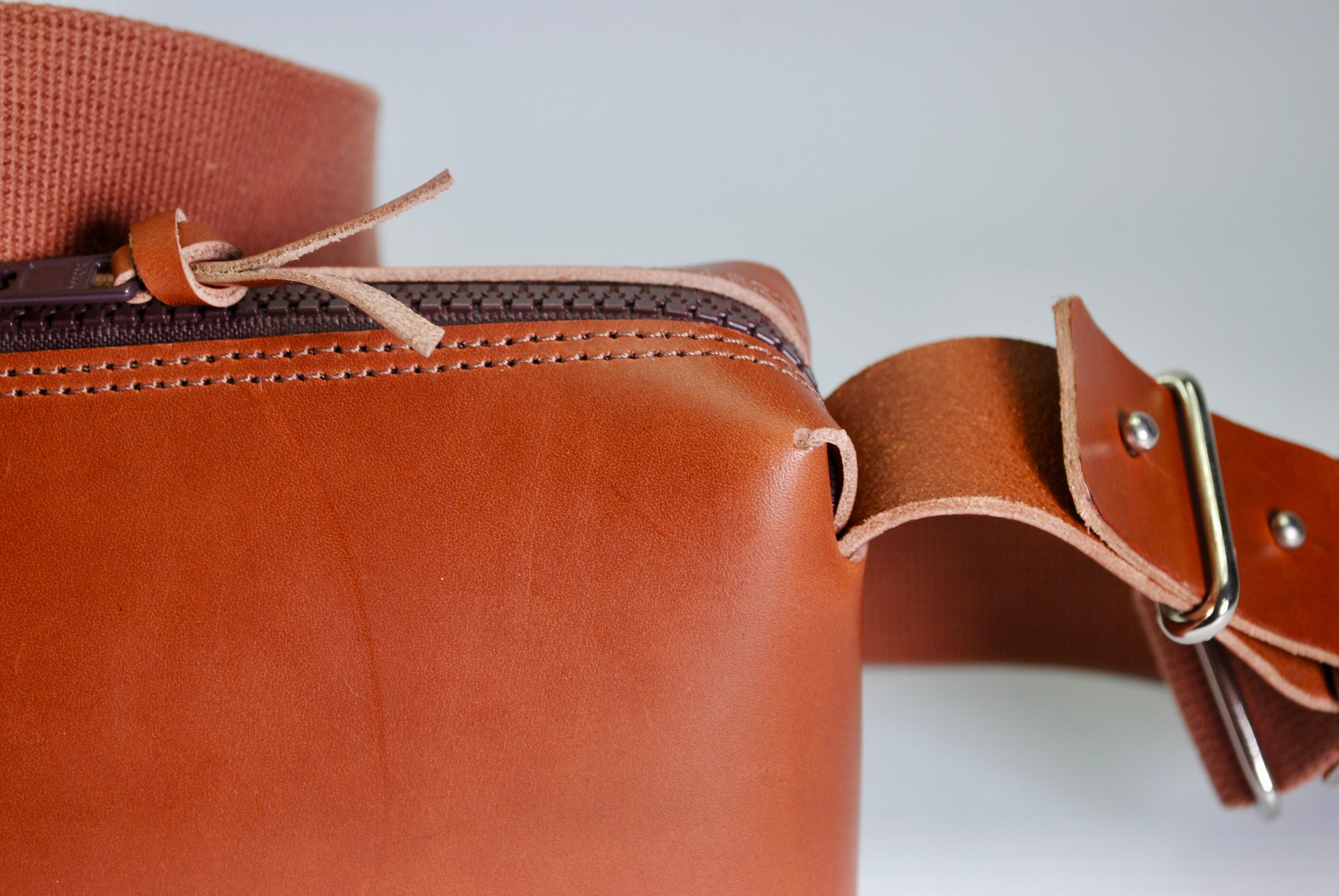 Panther crossbody bag leather carry zipper medium natural