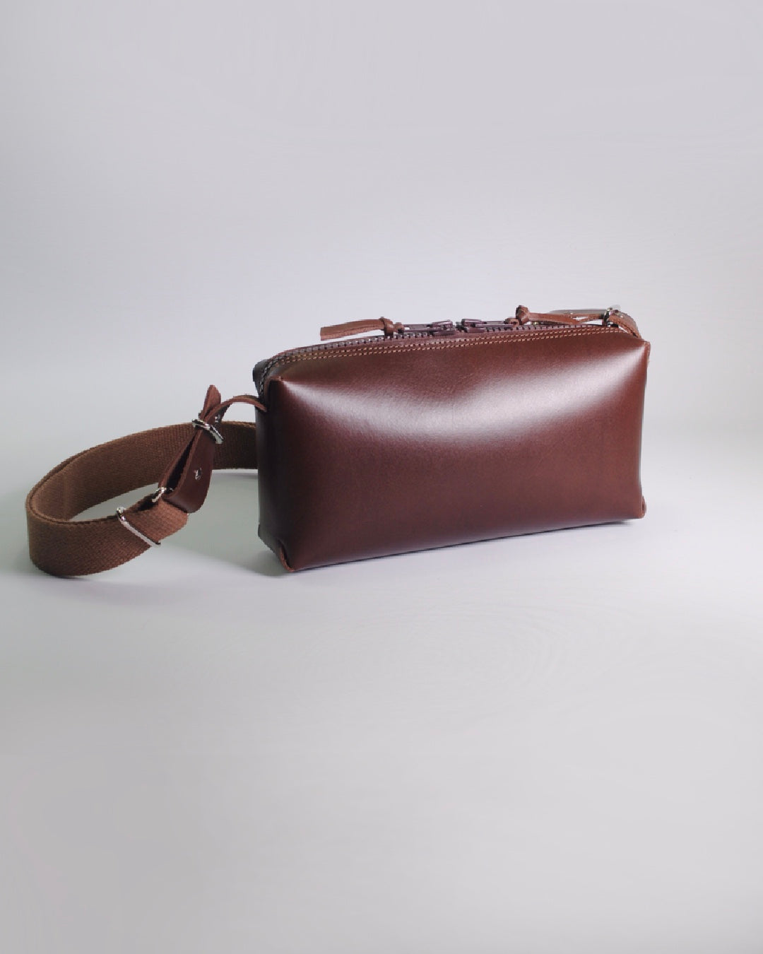 Panther crossbody bag leather organiser carry everywhere everyday storage handcrafted British